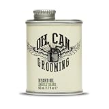 Huile à barbe Oil Can Grooming Angels’ Share – Huile nourrissante et revitalisante pour hommes – Adoucit, hydrate et dompte les poils du visage – Parfum premium inspiré du whisky – 50 ml