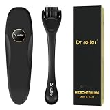Dr.roller Derma Roller Cheveux, Derma Roller Barbe 540 0.5mm Aiguilles en Titane de, Microneedling Roller Cheveux Repousse, Rouleau Barbe Homme, Stimuler la Croissance de la Barbe et Des Cheveux