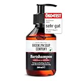 Shampoing à barbe, savon à barbe Beard Wash 200 ml ✔ nettoyage et entretien barbe - cosmétiques naturels de la BROOKLYN SOAP COMPANY ®✔ l’entretien barbe naturel pour l’homme moderne et idée cadeau