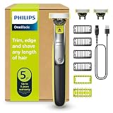 Philips OneBlade 360 Authentic Barber, Electric Facial & Body Shaver & Trimmer, 3x 360 Blades, 3x Fledgling Beard Comb (1.3.5"), 1x Body Kit, QP2824/31